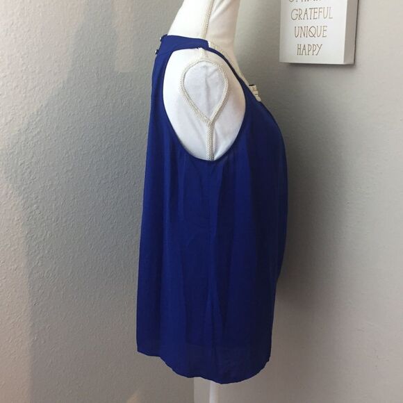 Banana Republic Royal Blue Beaded Tank - Picture 4 of 7